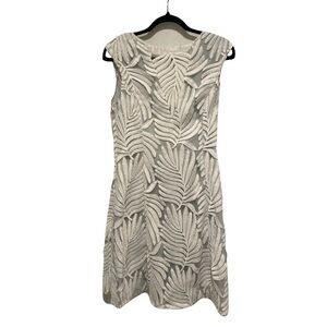 REISS Embroidered Leaf Design Dress